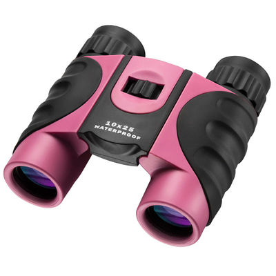 Pink 5.8 Degree Waterproof Fogproof Binoculars 25mm Objective Lens